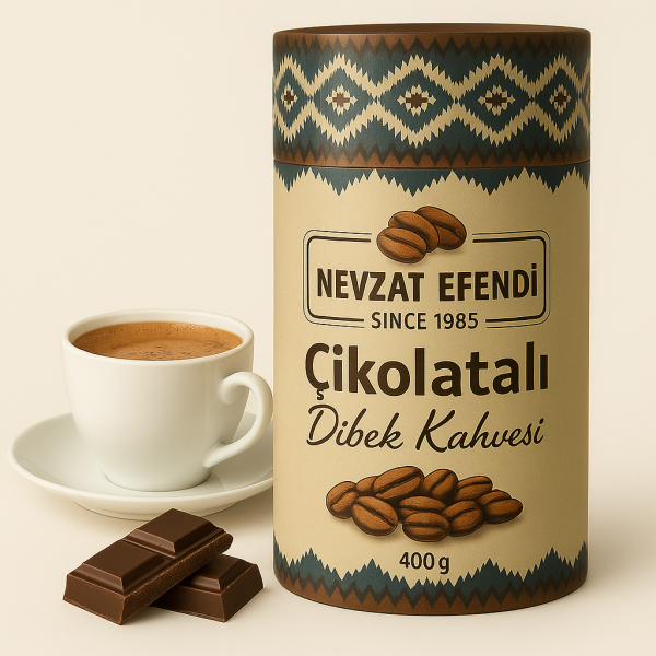 Nevzat Efendi Dibek Nevzat Efendi Çikolatalı Dibek Kahvesi 400g – Doğal, Katkısız