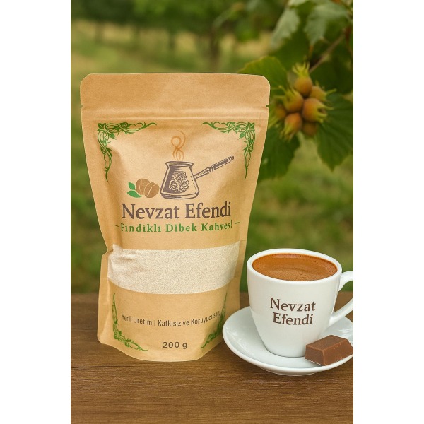 nevzatefendi Nevzat Efendi Fındıklı Dibek Kahvesi 500 g – Kavrulmuş Fındıkla Geleneksel Dibek Lezzeti